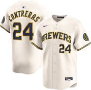 Nike Men's Nike William Contreras Cream Milwaukee Brewers Home Limited Player Jersey