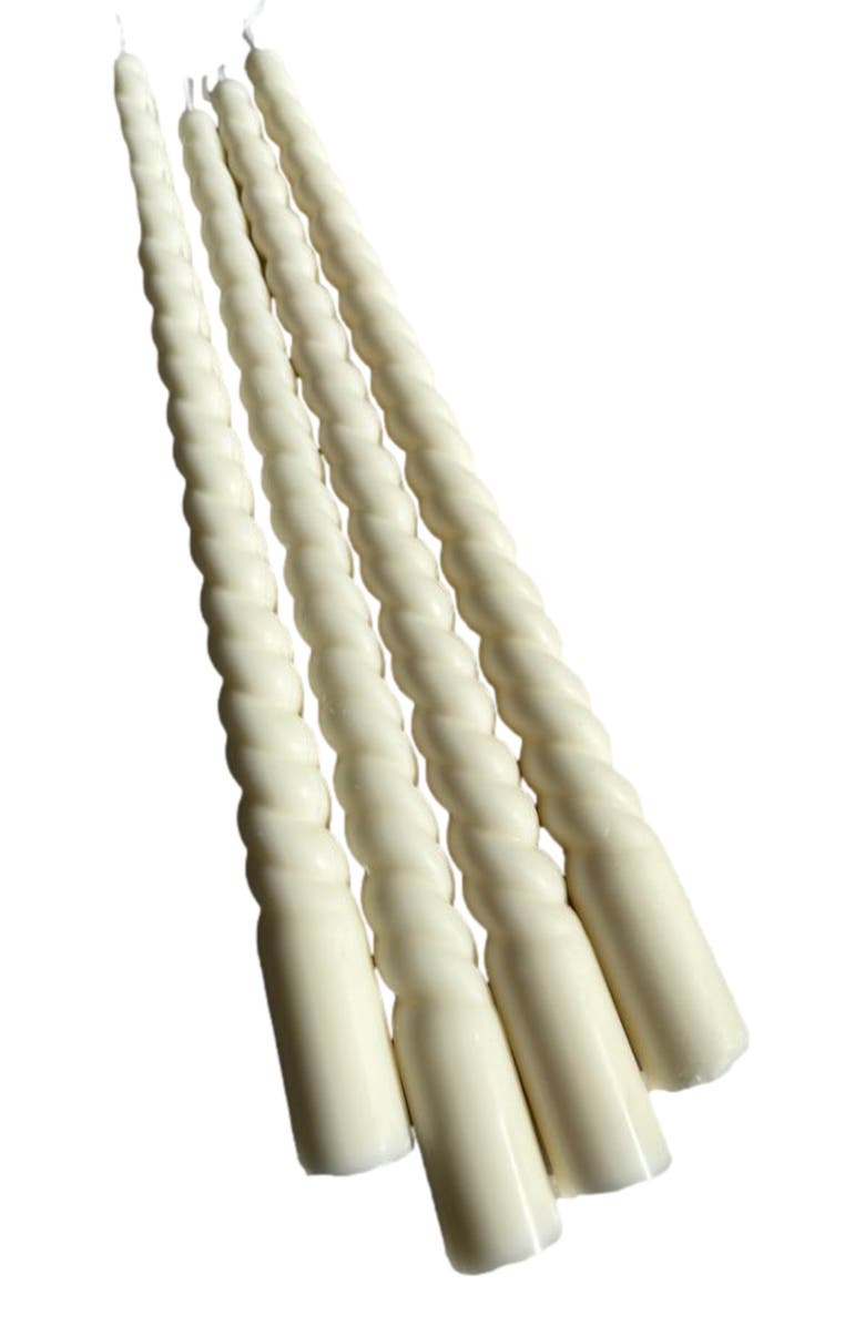 Aaram Luxe Spiral Taper Candles - Set of 2, Alternate, color, Natural