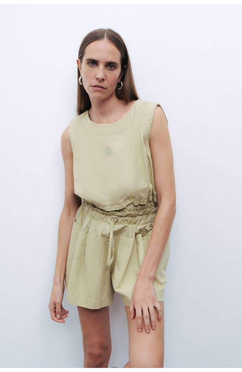 Nocturne Mini Shorts with Printed Details, Alternate, color, 