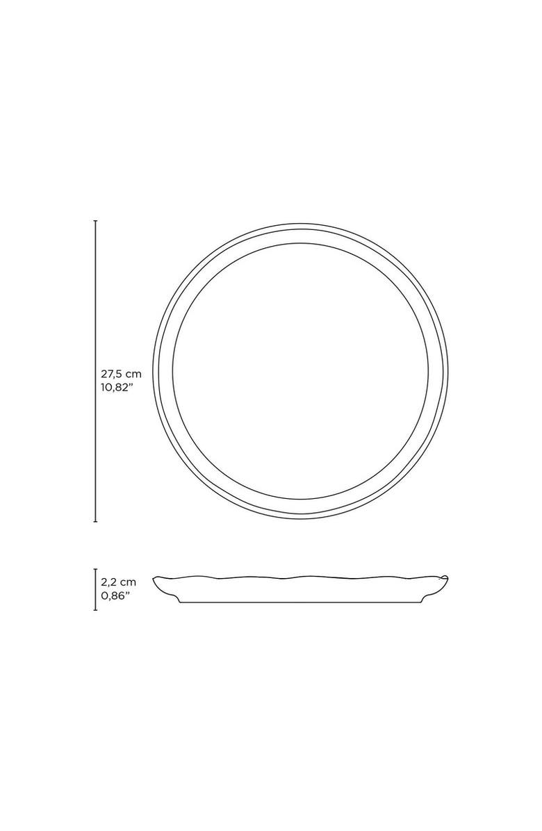 Porto Brasil Dinner Plate Set of 6, Alternate, color, Linhas Matte Black