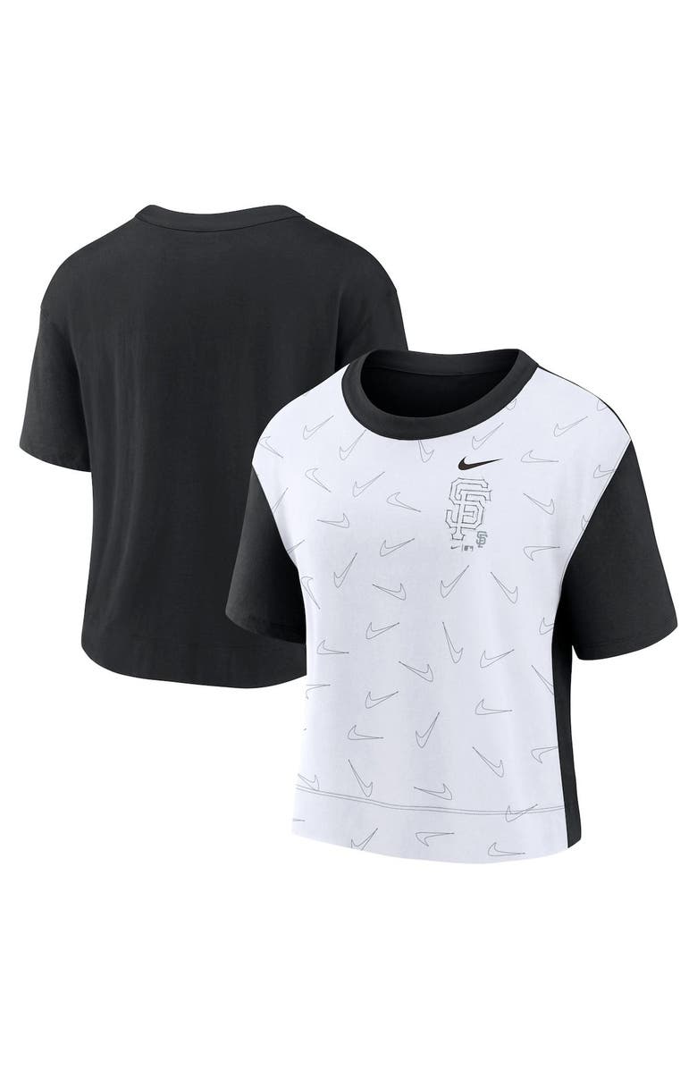 Nike Women's Nike Black/White San Francisco Giants Line Up High Hip Fashion T-Shirt, Main, color, Black