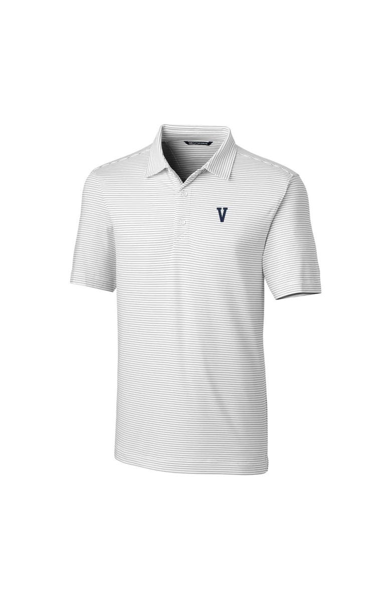 Cutter & Buck Men's Cutter & Buck White Villanova Wildcats Forge Pencil Stripe Stretch Polo, Alternate, color,