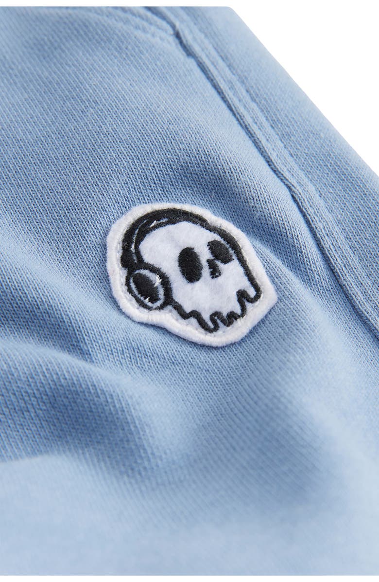 NEXT Kids' Core Apppliqué Cotton Drawstring Shorts, Alternate, color, Blue