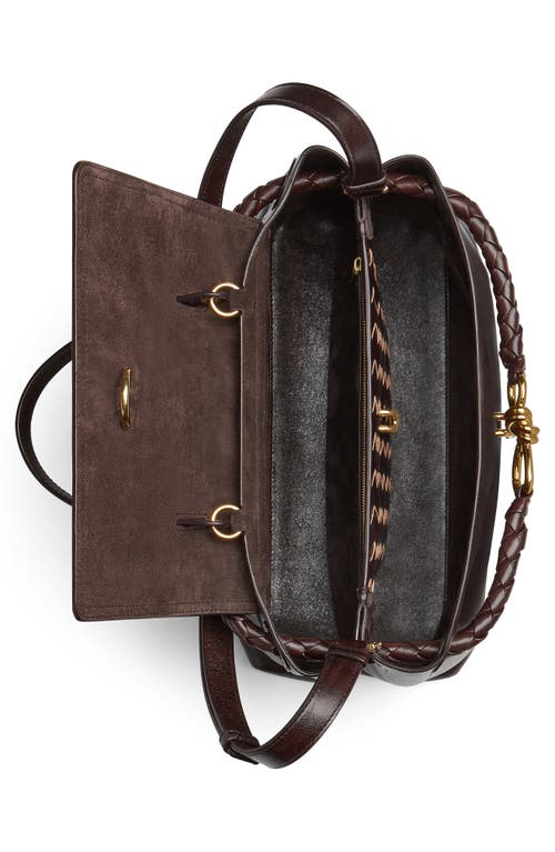 Bottega Veneta Ciao Ciao Knot Detail Leather Top Handle Bag In Brown