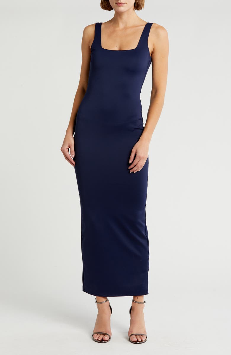 Good American Sculpting Modern Tank Maxi Dress, Main, color, Ink Blue003