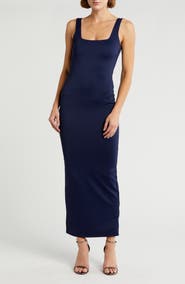 Good American Sculpting Modern Tank Maxi Dress