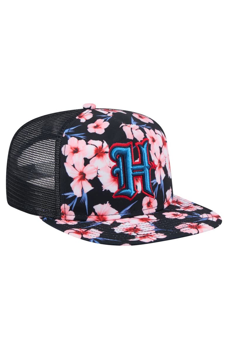 New Era Men's New Era Navy Houston Texans Adventure Pattern Golfer Snapback Hat, Alternate, color, 