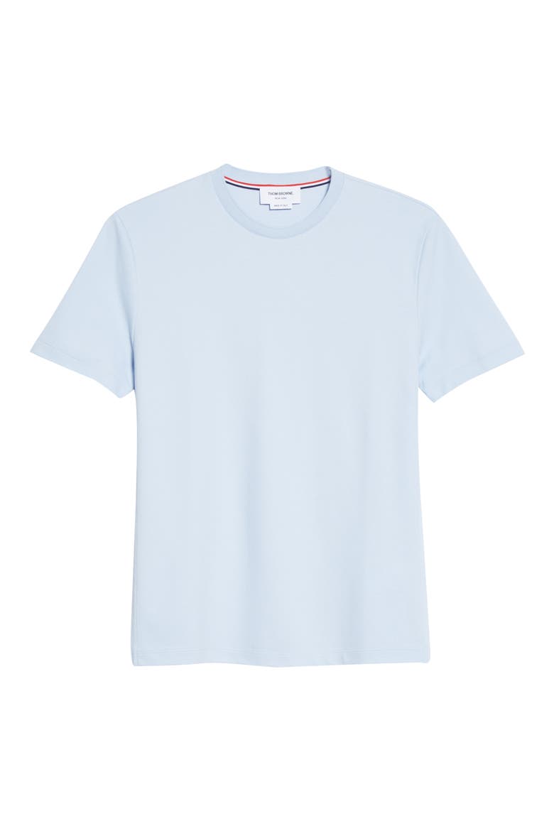 4-Bar Back Stripe Piqué T-Shirt, Alternate, color, LIGHT BLUE