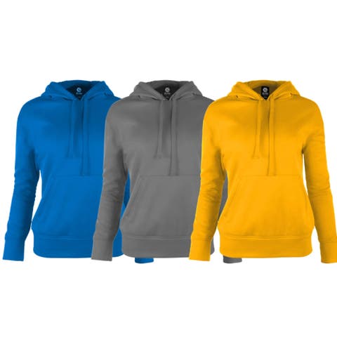 5 Pack Women Slim Cut Pullover Hoodie Tech Fleece Figure-Flattering