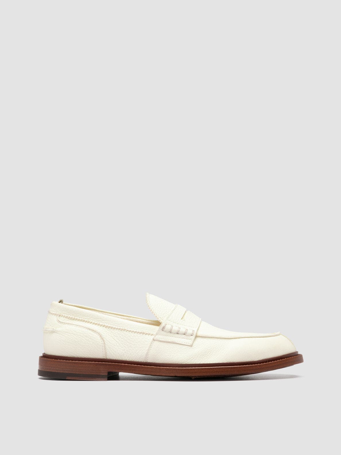 Officine Creative Sax 001 Leather Penny Loafers, Main, color, White