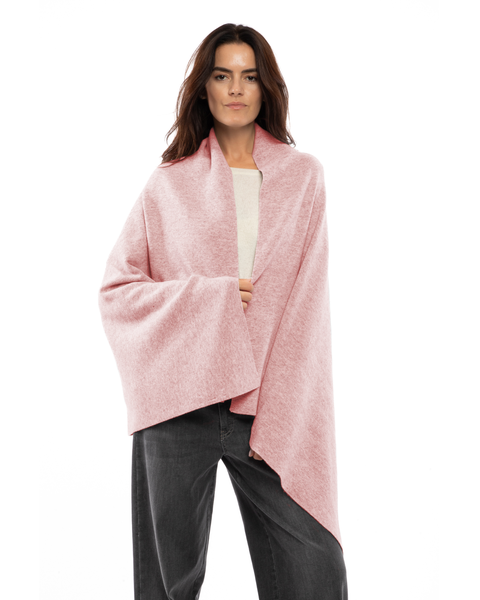 Double-Knit Pure Cashmere Cape Wrap