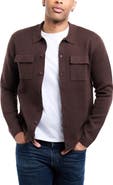 Spring + Mercer Patch Pocket Button-Up Polo Sweater