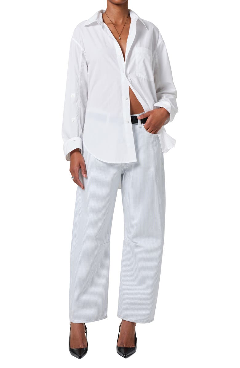 Citizens of Humanity Miro Stripe Barrel Jeans, Alternate, color, Marine Stripe