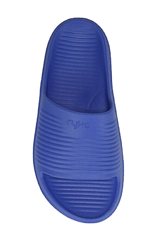 Ryka Women's Echo-recovery Slide Recovery Sandals In Dazzling Blue
