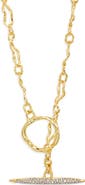 Alexis Bittar Solanales Crystal Toggle Pendant Necklace