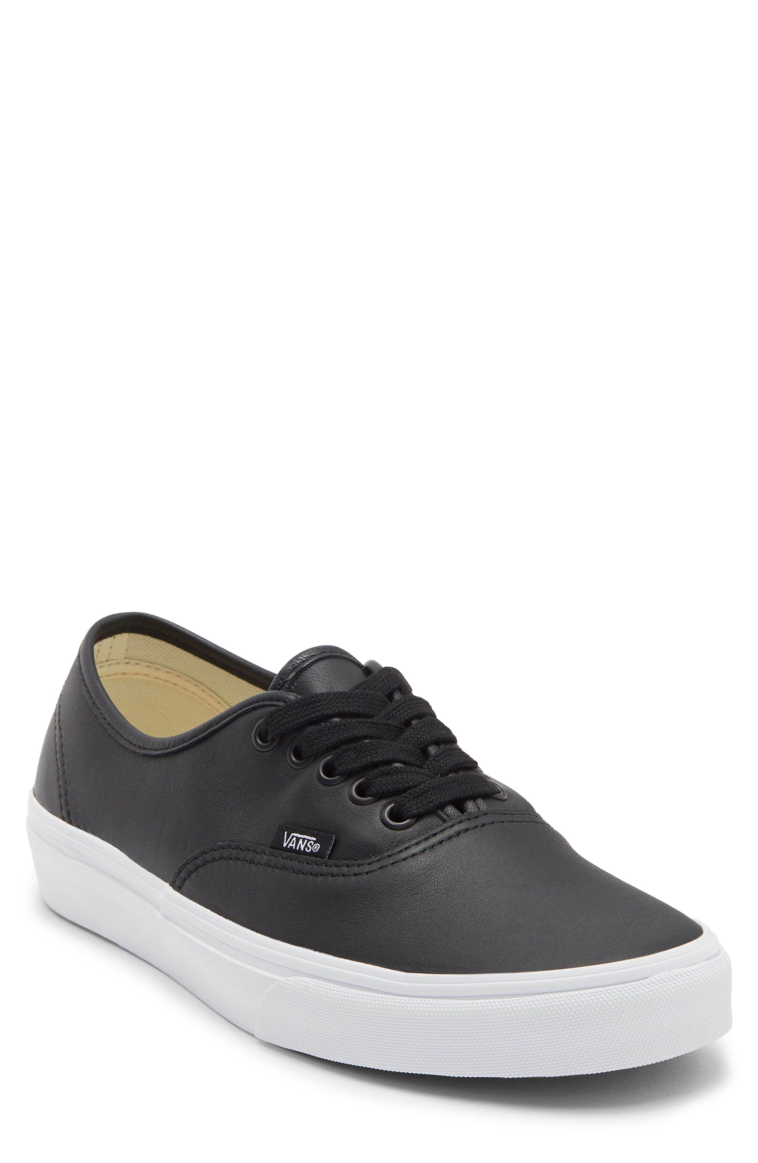 Vans Authentic Leather Sneaker, Main, color, Leather Black/True White