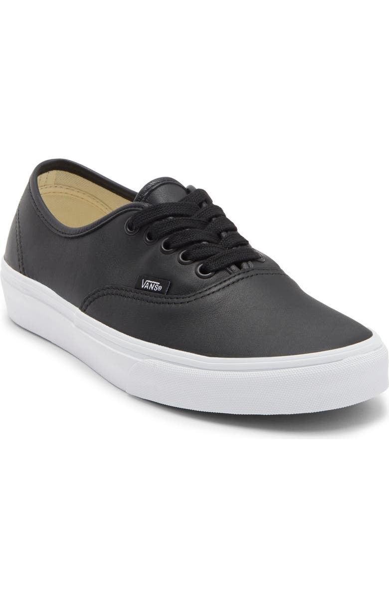 Vans Authentic Leather Sneaker, Main, color, Leather Black/True White