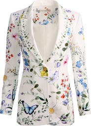 Alice + Olivia Breann Floral Print Blazer
