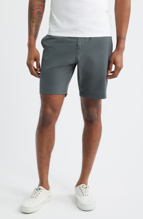 Roark Hytide Flat Front Hybrid Performance Shorts In Gray