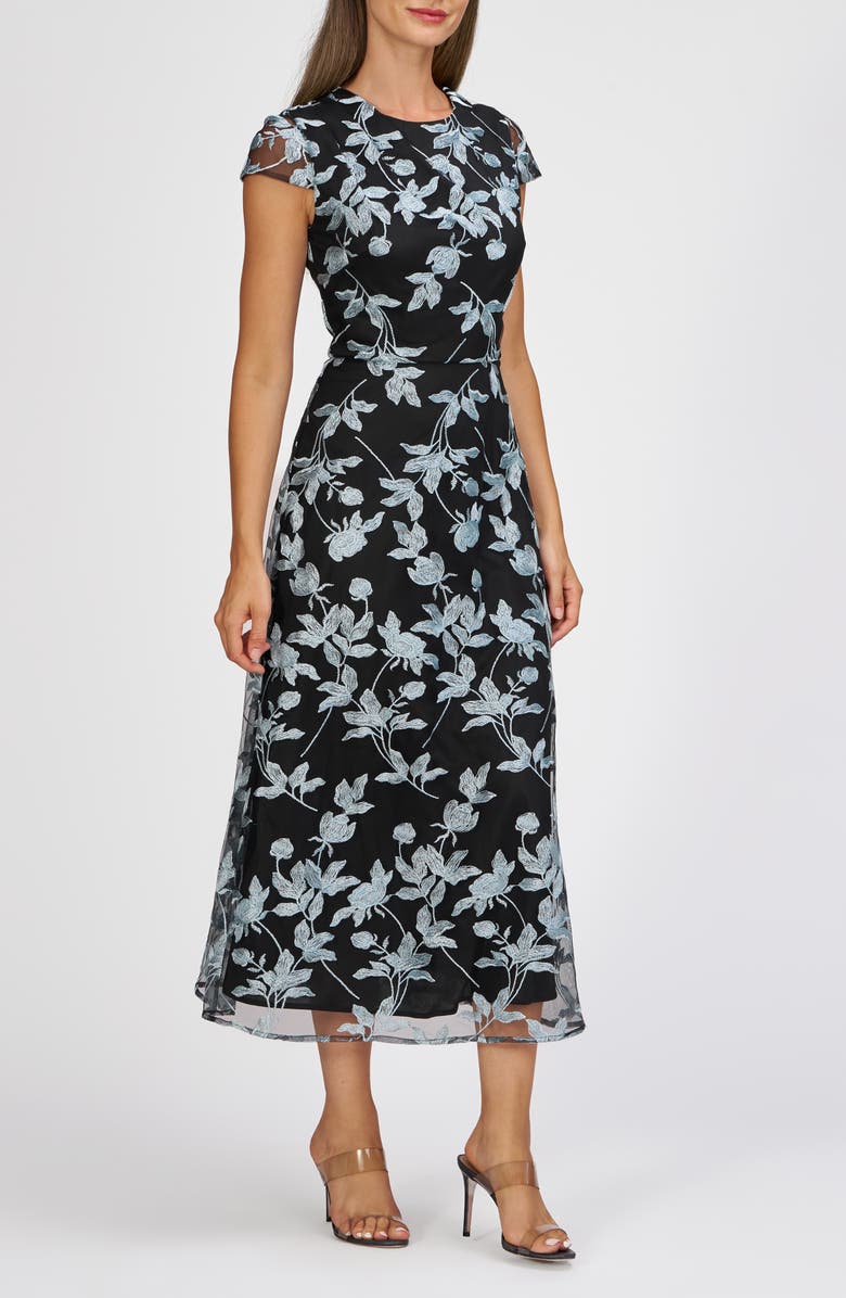 JS Collections Yvette Embroidered Midi Dress, Alternate, color,