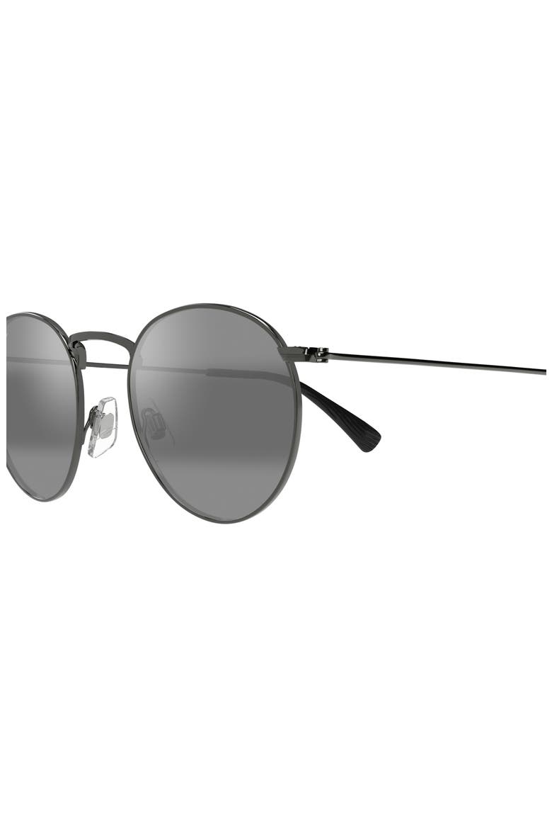 Pukaua 50mm Small Polarized Round Sunglasses, Alternate, color, SILVER/ NEUTRAL GREY