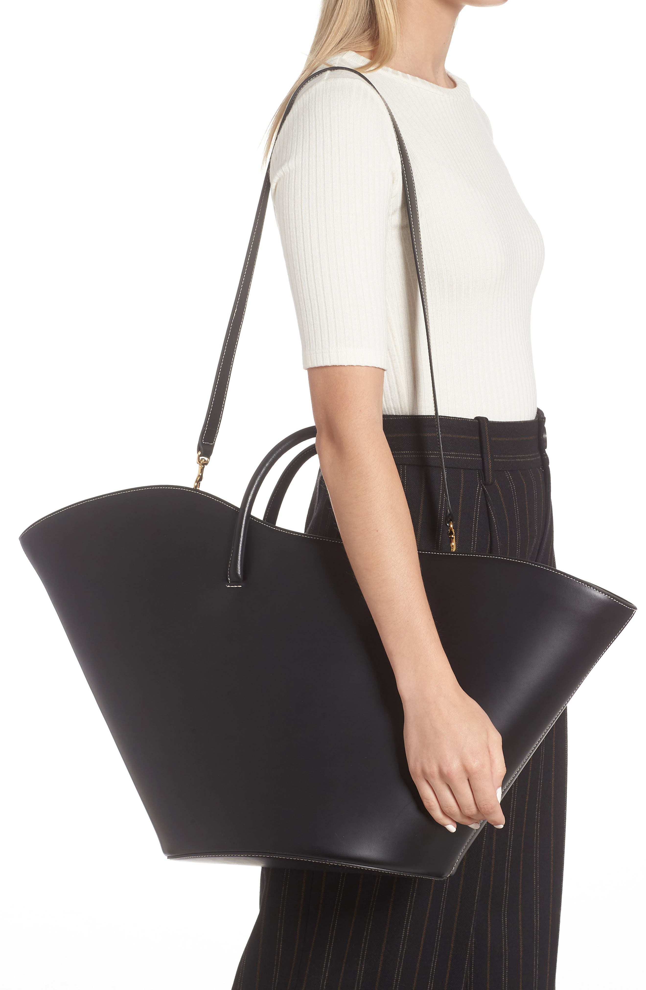 Little Liffner Large Tulip Leather Tote, Alternate, color, 