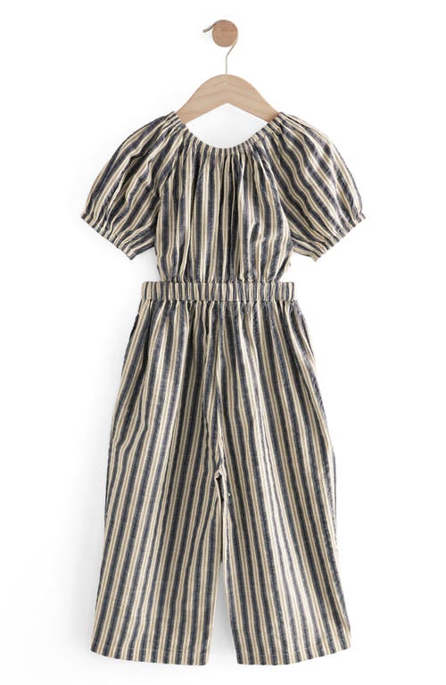 Next Kids' Side Cutout Cotton Jumpsuit In Blue