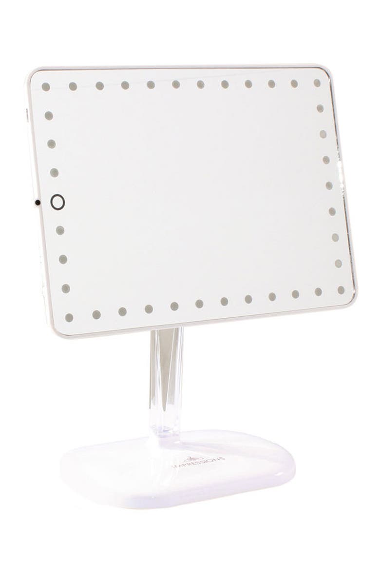 Bling Touch Pro LED Makeup Mirror with Bluetooth® Audio & Speakerphone, Alternate, color, GLOSSY WHITE