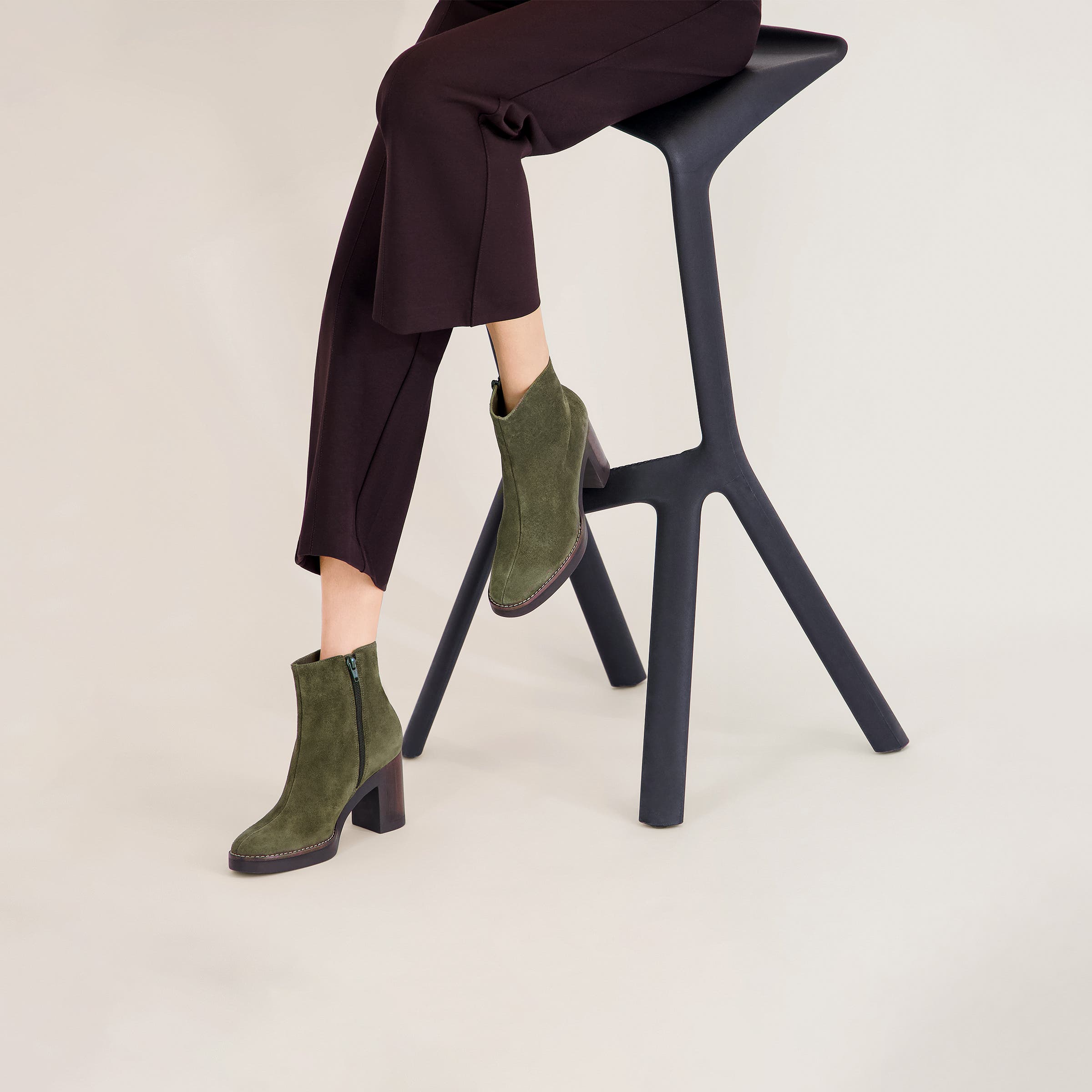 Nara Platform Bootie, Alternate, color, Dark Olive