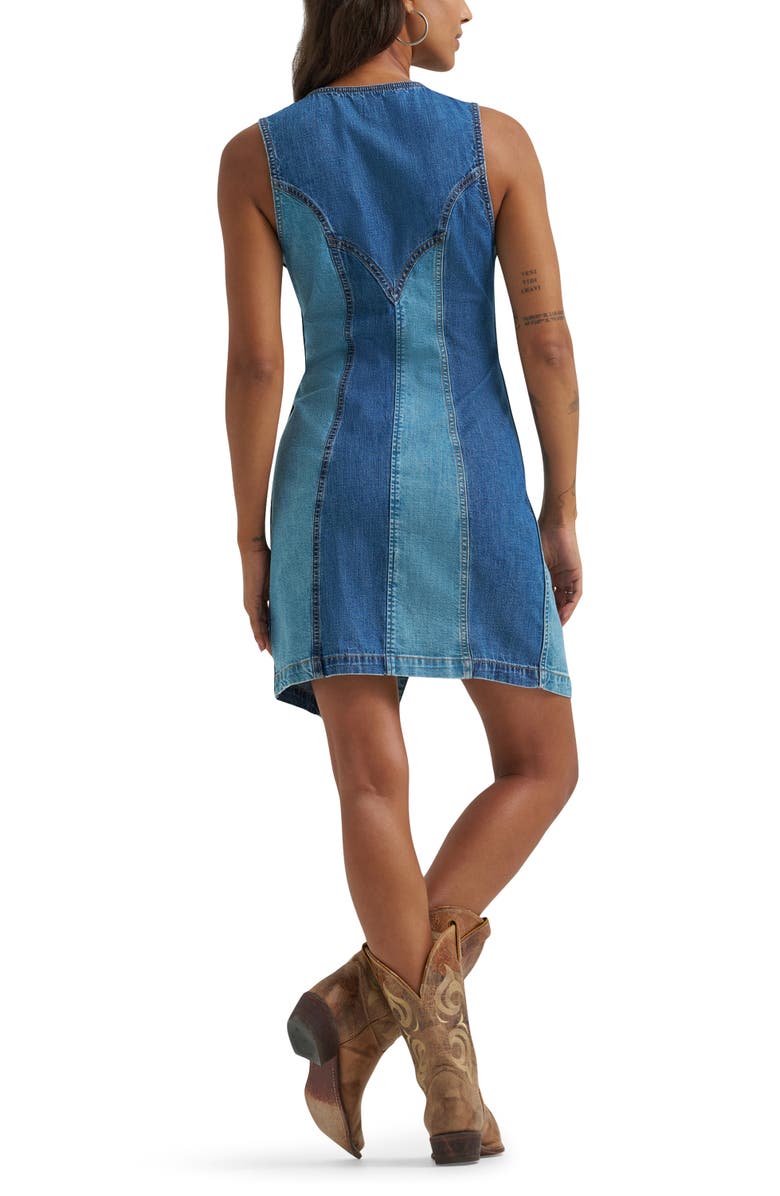 Wrangler Patchwork Denim Sheath Dress, Alternate, color,