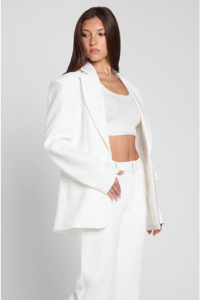 Classic Column Oversized Blazer, Alternate, color, White