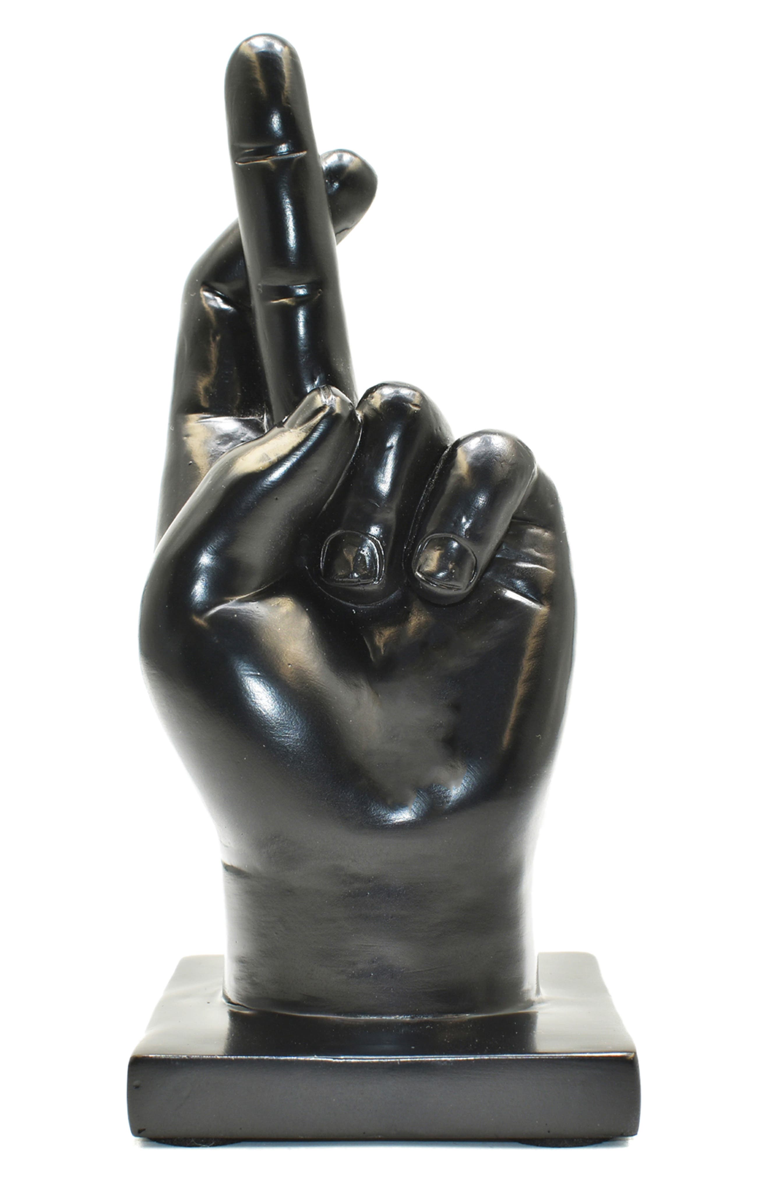Fingers Crossed Sculpture