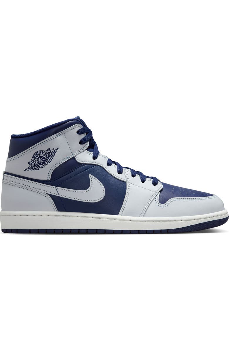 Jordan Air Jordan 1 Mid Sneaker, Alternate, color, Blue Void/ Pure Platinum