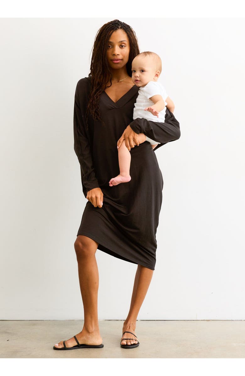 HATCH Collection The Visitor Dress, Main, color, Black