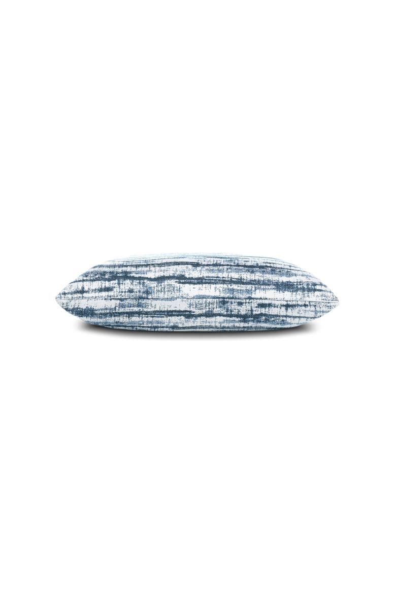 Linear Indigo Indoor & Outdoor Woven Accent Square Pillow, Alternate, color, Indigo