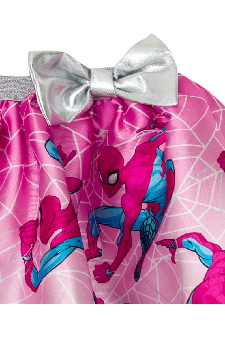 Spider-Man 2-Piece T-Shirt and Skirt Set, Alternate, color, White Pink Spiderman