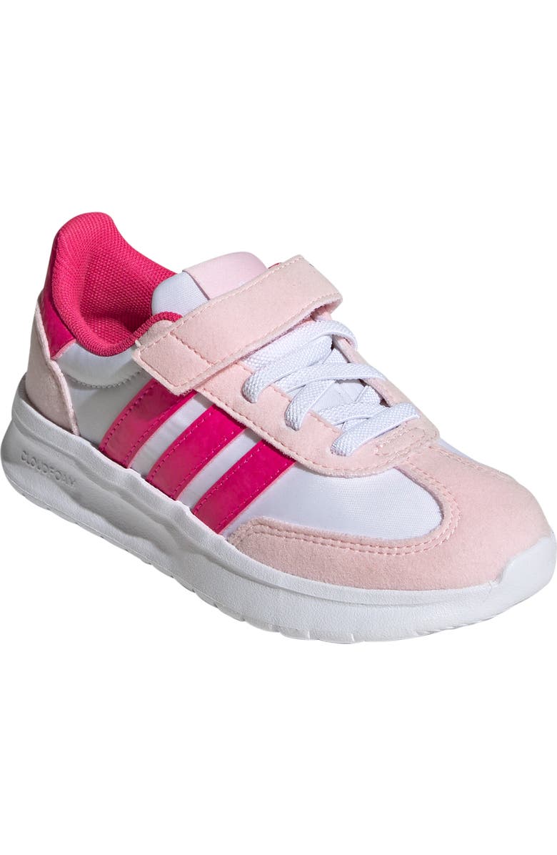 adidas Kids' Run '70s El C Sneaker, Main, color, White/ Shock Pink/ Clear Pink