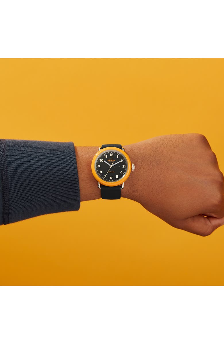 Shinola Detrola No.2 Silicone Strap Watch, 43mm, Alternate, color, 