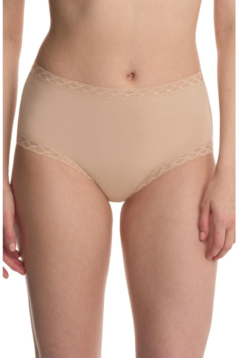 Bliss Cotton Full Brief, Main, color, Lt. Mocha