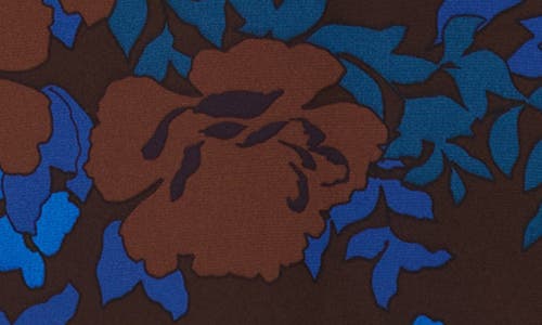 Sugarlips Lebanon Floral Tie Neck Top In Brown