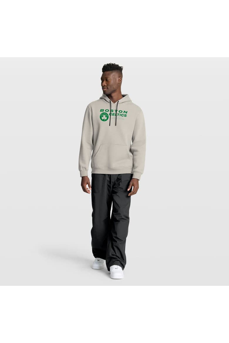 Men's Fanatics Off White Boston Celtics Crossover Collection Blocked Shot Premium Pullover Hoodie, Alternate, color, Cream