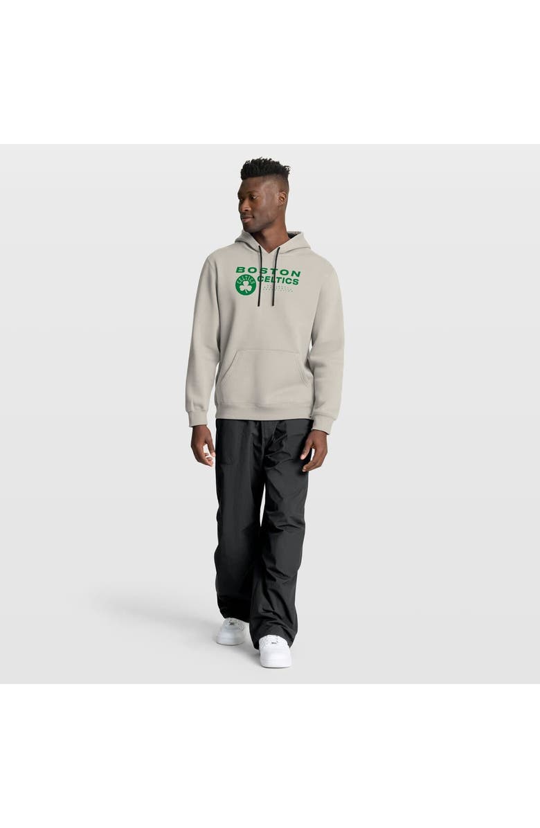 FANATICS Men's Fanatics Off White Boston Celtics Crossover Collection Blocked Shot Premium Pullover Hoodie, Alternate, color, Cream