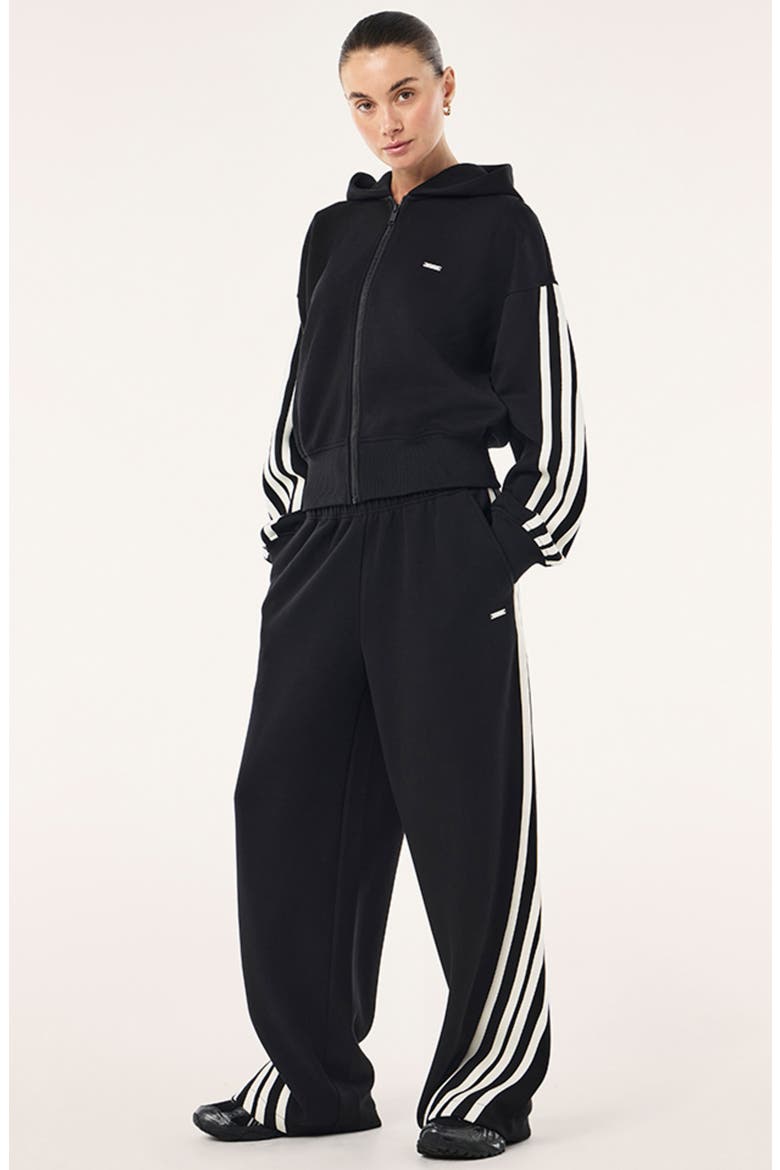 Flip Side Full Zip Hoodie, Alternate, color, BLACK