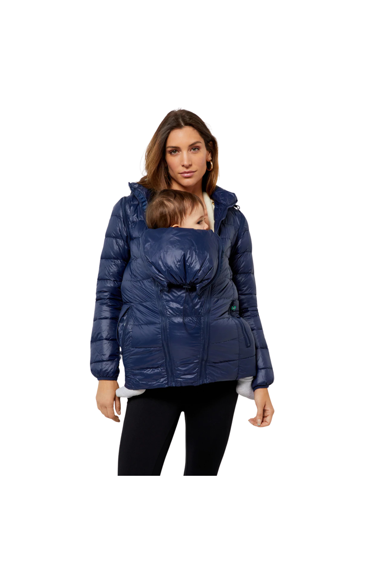Lightweight Puffer Convertible 3-in-1 Maternity Jacket, Alternate, color, NAVY
