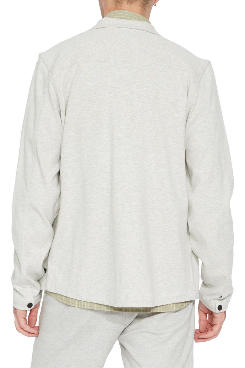 Snap Front Knit Jacket, Alternate, color, HEATHER LIGHT GRAY