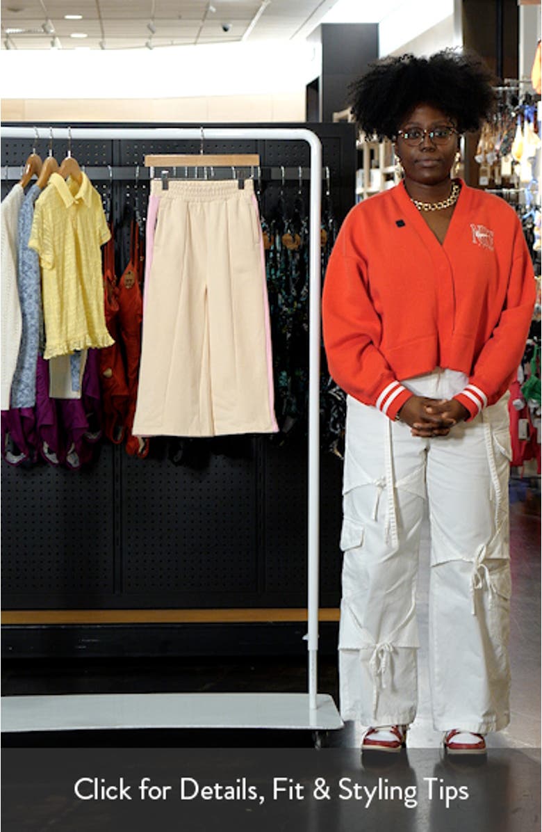 Kids' Colorblock Cotton Wide Leg Sweatpants, sales video thumbnail