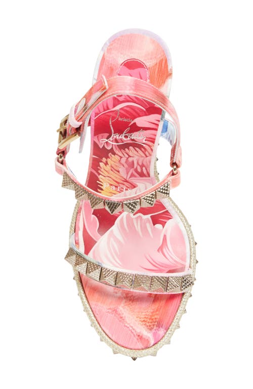 Christian Louboutin Pyraclou Wedge Sandal In Multi