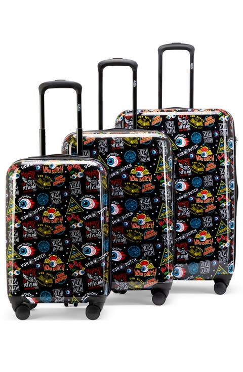 Kustom Kulture 3-Piece Expandable Hardside Spinner Luggage Set