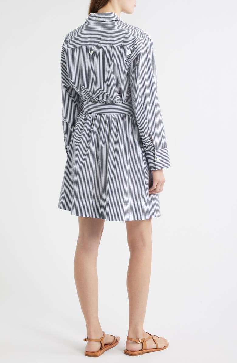Alex Mill Naomi Stripe Long Sleeve Cotton Shirtdress, Alternate, color, Navy/White