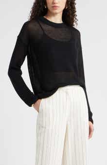 Nordstrom Open Knit Linen Sweater